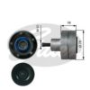 GATES T36528 Deflection/Guide Pulley, v-ribbed belt